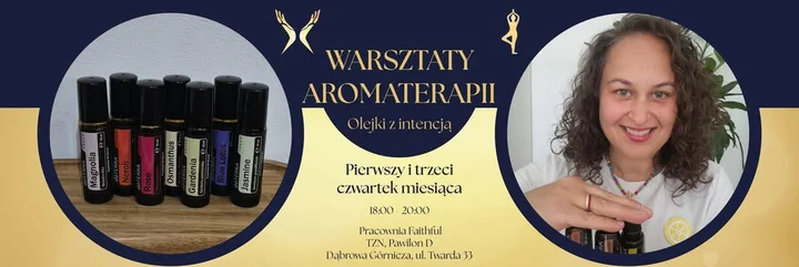 Grafika promocyjna wydarzenia Aromaterapia: Olejki z intencją — warsztat tworzenia roll-onów w Pracowni Faithful