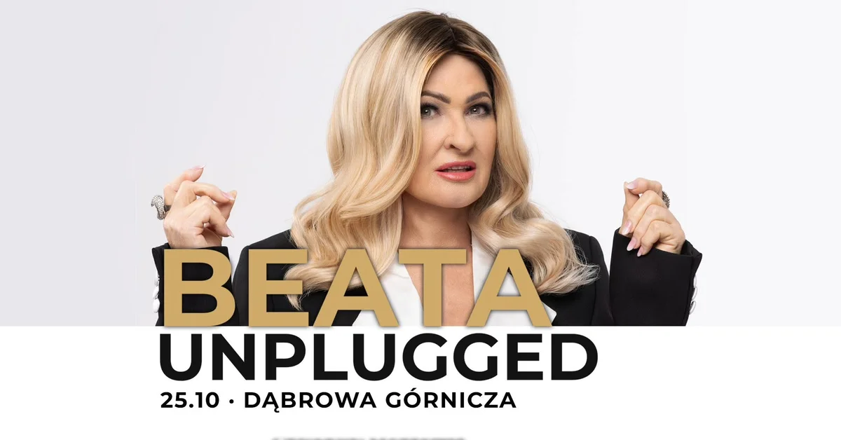 Grafika promocyjna wydarzenia Beata Kozidrak Unplugged w Dąbrowie