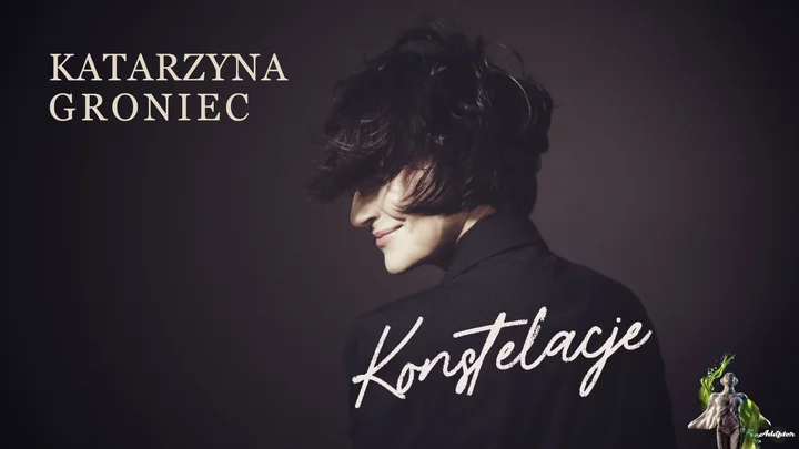 Obrazek przedstawia grafikę promocyjną wydarzenia Katarzyna Groniec z projektem Konstelacje — koncert w Pałacu Kultury Zagłębia