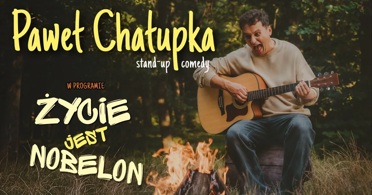 Grafika promocyjna wydarzenia DĄBROWA GÓRNICZA! Paweł Chałupka – nowy stand-up