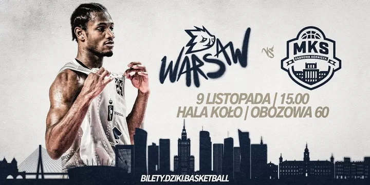 Grafika promocyjna wydarzenia Dziki Warszawa - MKS Dąbrowa Górnicza: 9 listopada w Hali Koło