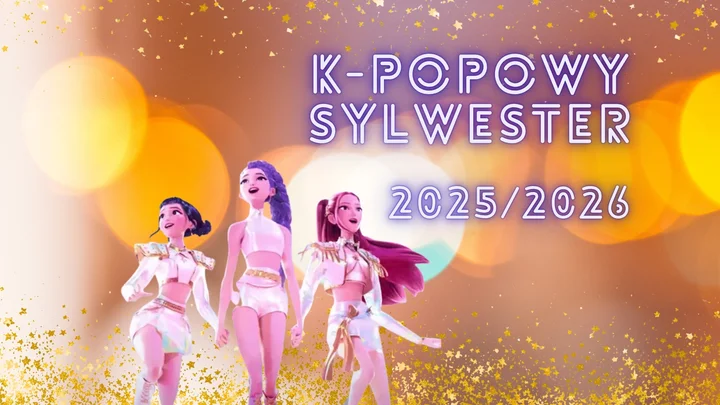 Grafika promocyjna wydarzenia K-POPOWY SYLWESTER — impreza sylwestrowa w rytmie K-pop