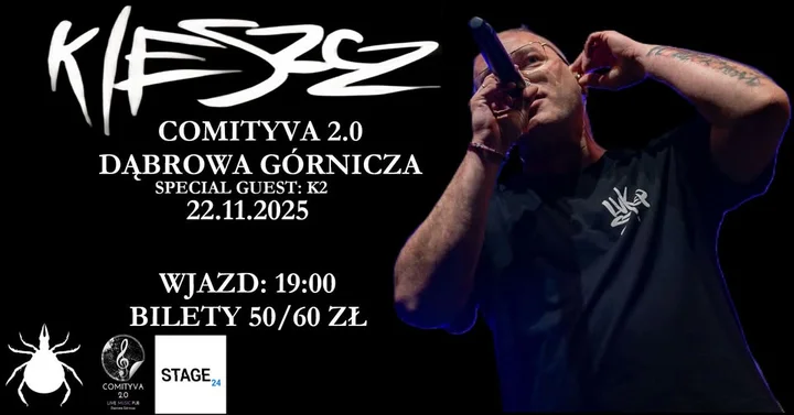Obrazek przedstawia grafikę promocyjną wydarzenia Kleszcz promuje nowy album LUK STEP w Dąbrowie Górniczej