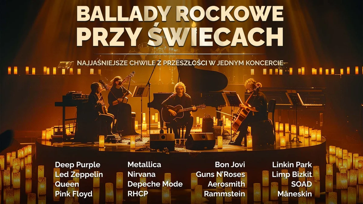 Grafika promocyjna wydarzenia Koncert ballad rockowych w Pałacu Kultury Zagłębia