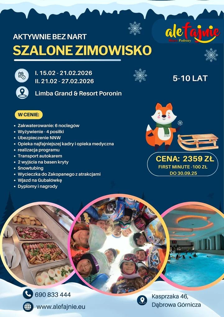 Grafika promocyjna wydarzenia SZALONE ZIMOWISKO - AKTYWNIE BEZ NART w Limba Grand & Resort Poronin