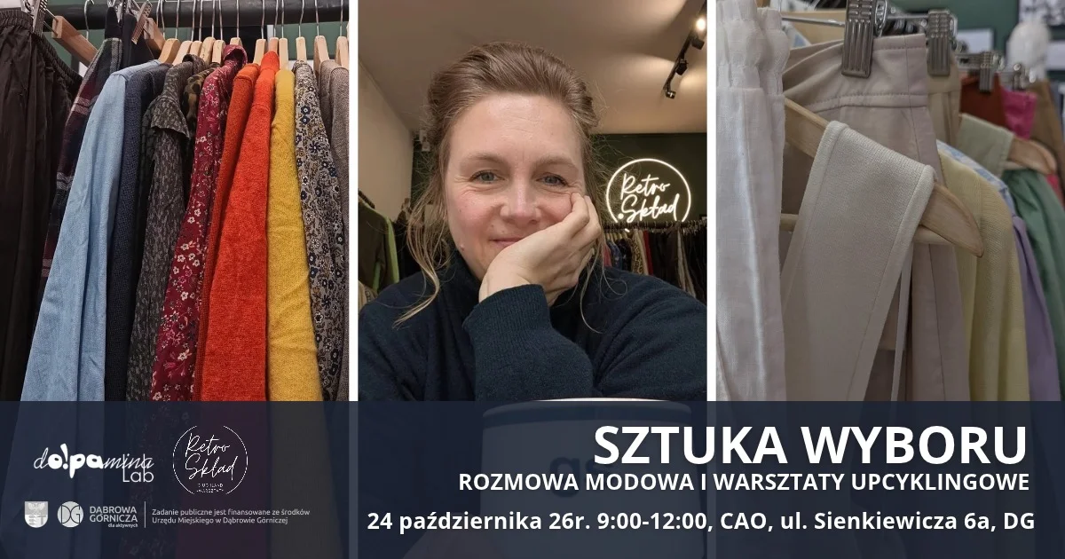 Grafika promocyjna wydarzenia Sztuka Wyboru: moda i upcykling