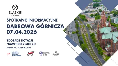 Grafika promocyjna wydarzenia Spotkanie informacyjne Śląskie Lokalnie — Dąbrowa Górnicza