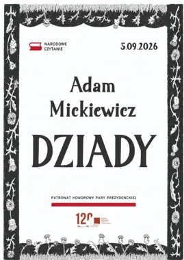 Grafika promocyjna wydarzenia Narodowe Czytanie