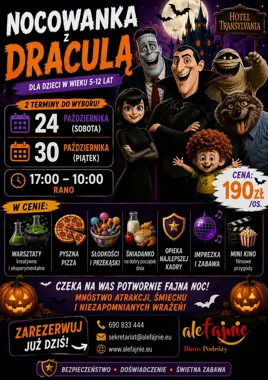 Nocowanka w Hotelu Transylwania – halloweenowa przygoda