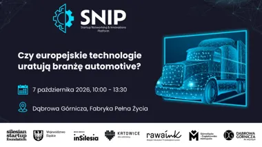 Grafika promocyjna wydarzenia SNIP 20: Czy europejskie technologie uratują branżę automotive?