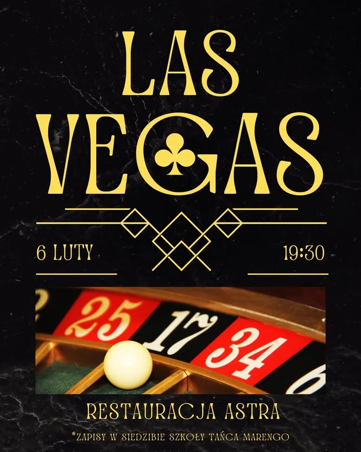Grafika promocyjna wydarzenia Viva Las Vegas! — Karnawałowy Bal w stylu Las Vegas w Dąbrowie Górniczej