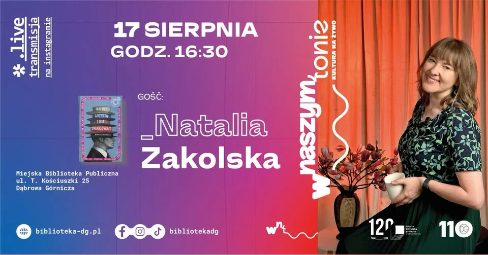 Grafika promocyjna wydarzenia W naszym tonie – Kultura na żywo: Natalia Zakolska