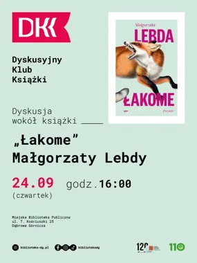 Grafika promocyjna wydarzenia Dyskusyjny Klub Książki