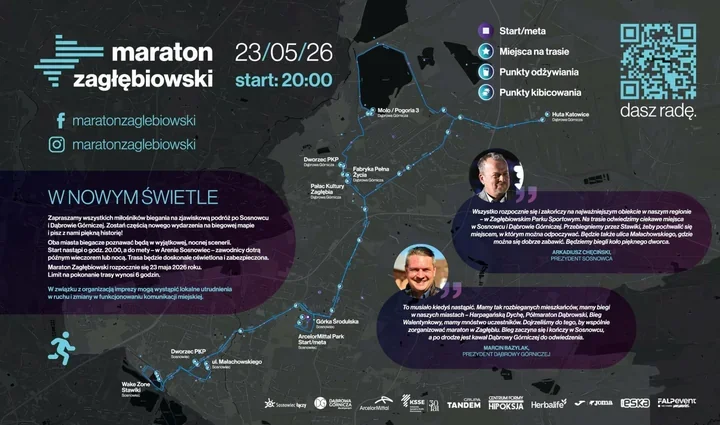 Nocny maraton po Zagłębiu. Kibice zbiorą się nad Pogorią III