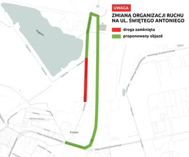 Ulica Św. Antoniego zostanie zamknięta. Remont obejmie ponad 700 metrów