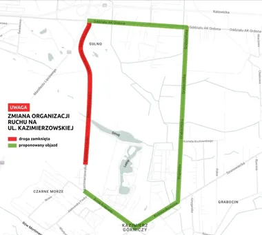 Kazimierzowska zostanie zamknięta. Przebudowa potrwa osiem miesięcy