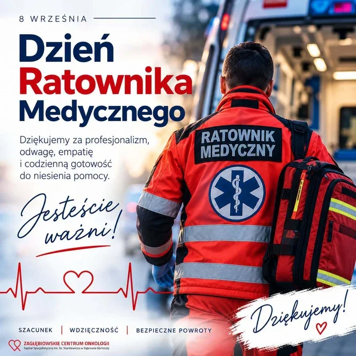 Każda minuta ma znaczenie. Podziękowania dla ratowników z Zagłębiowskiego Centrum Onkologii